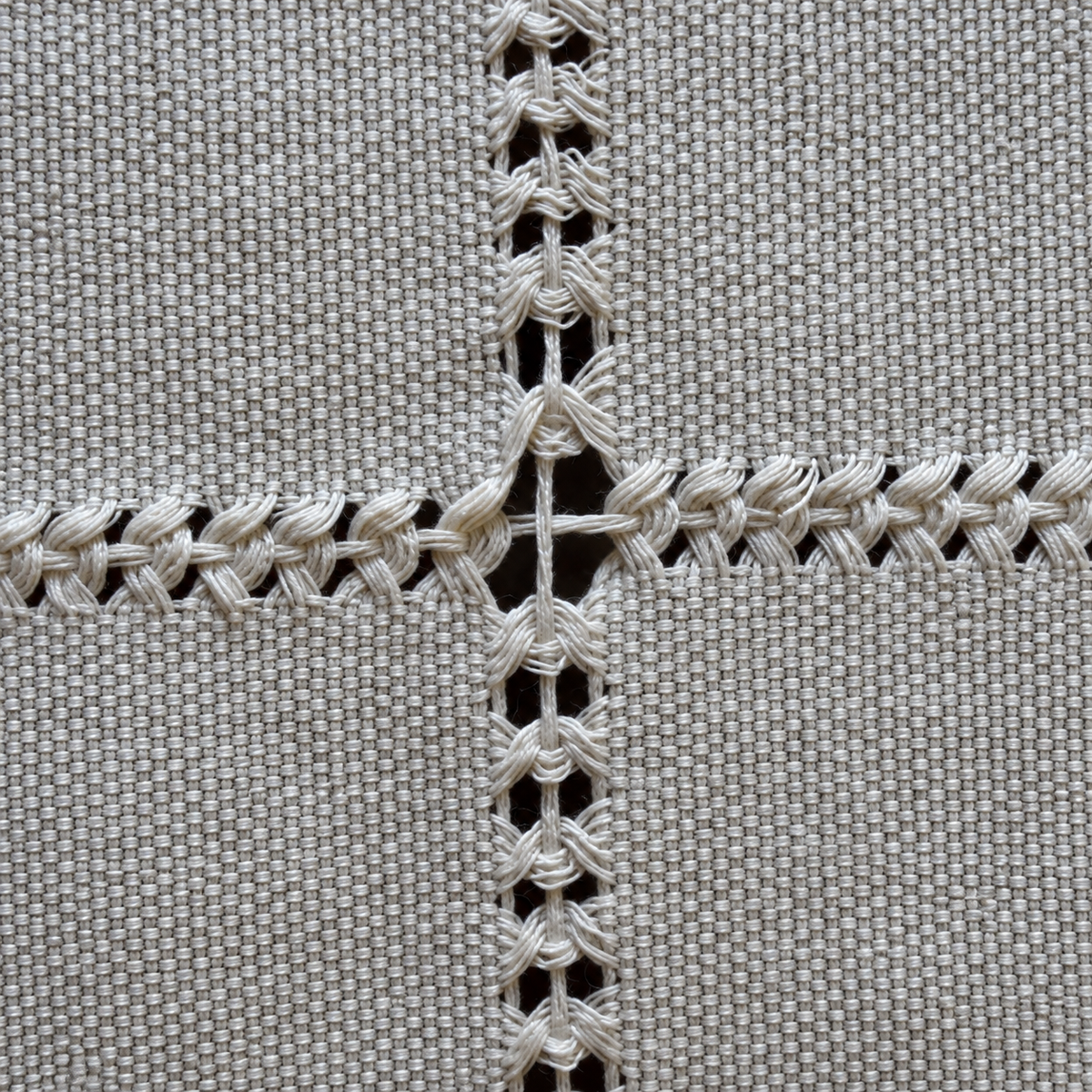 Detalle del cruce del multideshilado