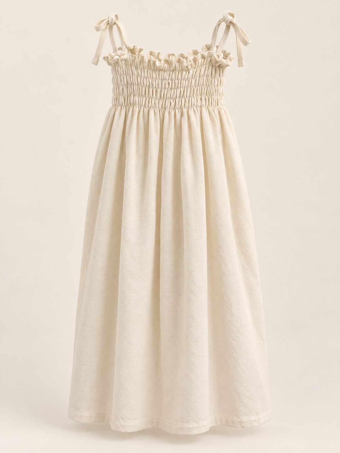 Vestido largo de niña con tirantes, liso: vista principal (imagen ilustrativa creada con IA)