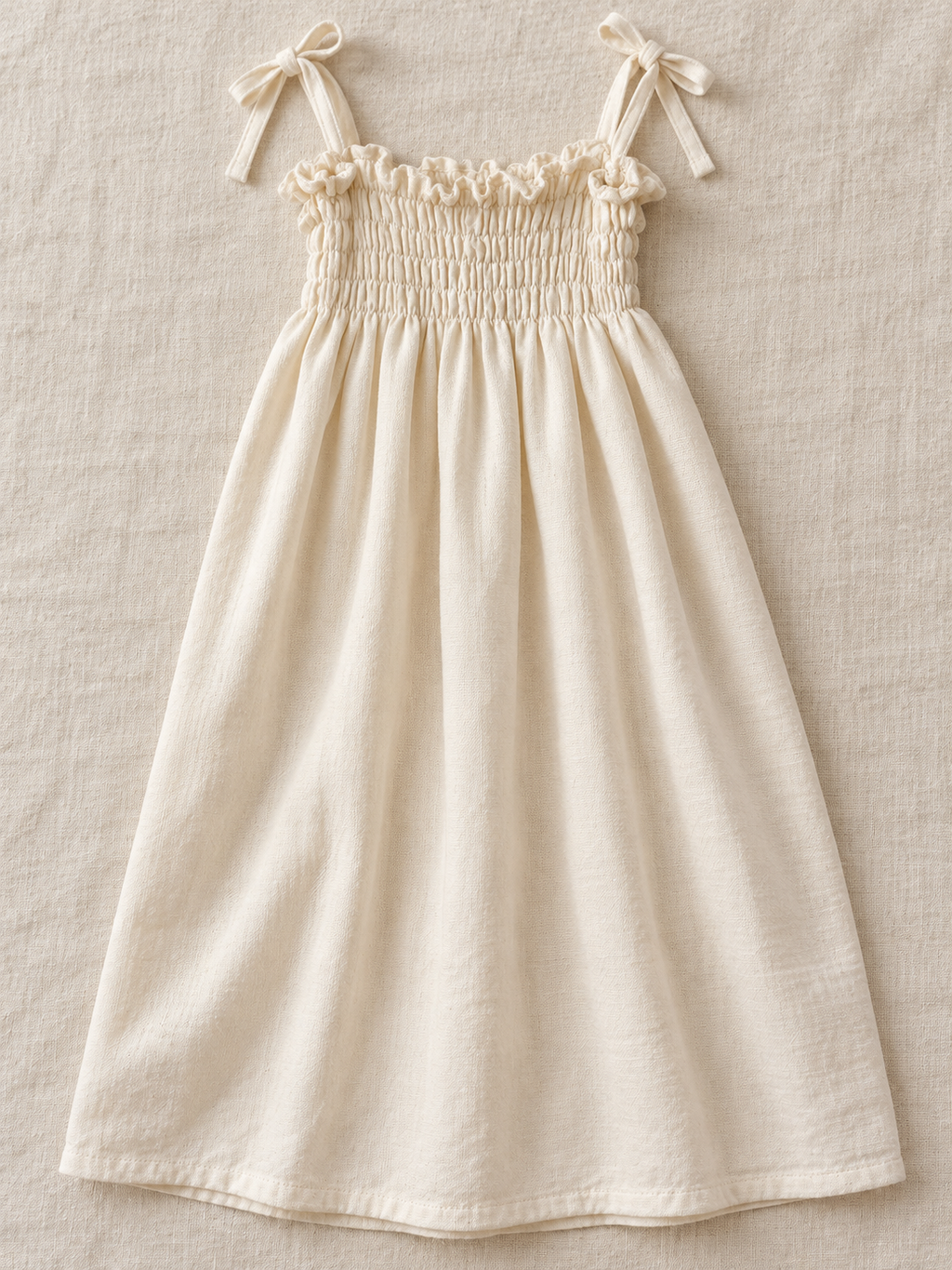 Vestido largo de niña con tirantes, liso: vista adicional (imagen ilustrativa creada con IA)