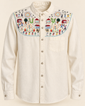 Camisa de hombre bordada La Aldea, vista frontal