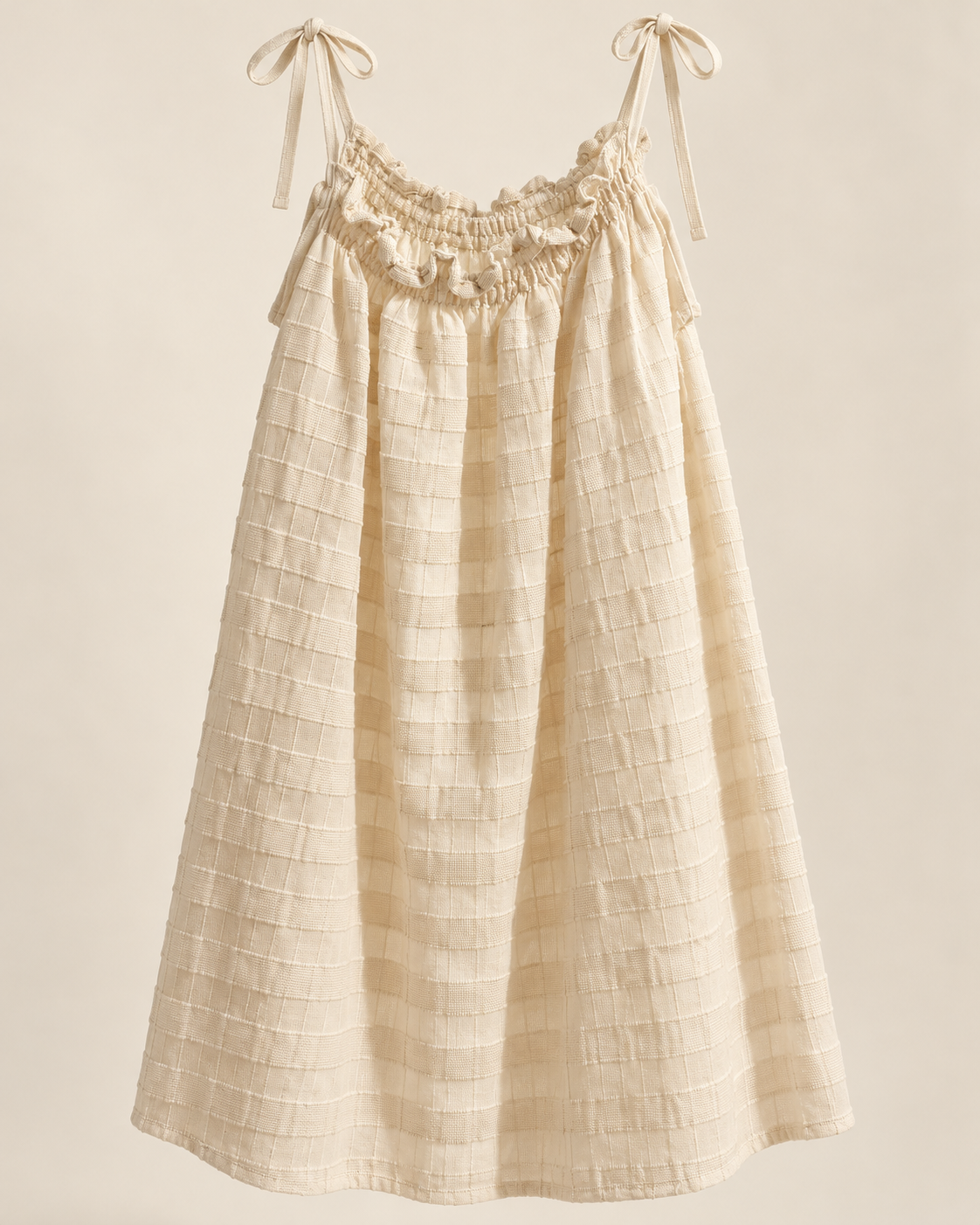 Vestido de mujer de panalillo, vista frontal